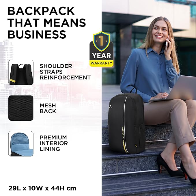 Aristocrat 25L Nova Laptop Backpack – Black